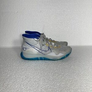 Nike KD 12 Warriors Home White Blue Yellow Basketball Shoes AR4229-100 Mens